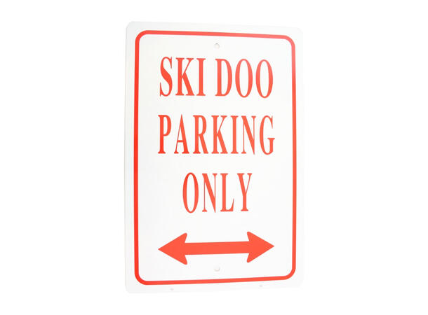 Skilt - Ski-Doo Parking Only Størrelse: 30,5 X 46 cm